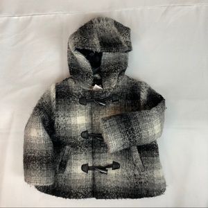 JOE FRESH Baby Girls Plaid Toggle Jacket